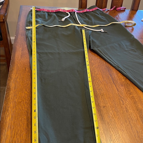 Women's Olive Drawstring Trousers - Picture 6 of 8